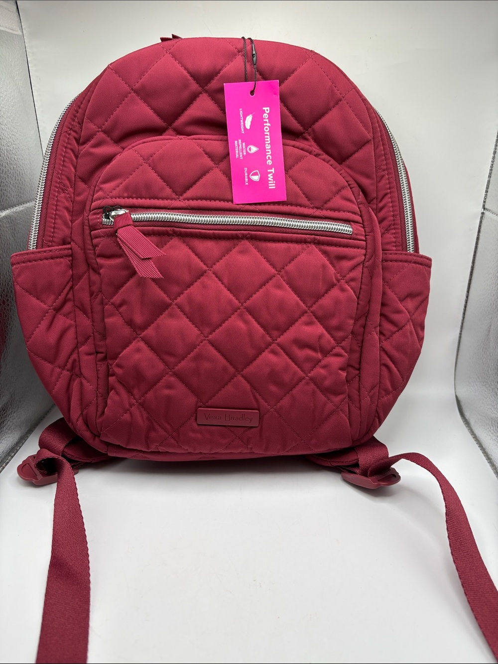 Vera Bradley Iconic Small Twill Backpack In Berry Red